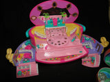 Vintage Bluebird Polly pocket Hatbox and Heart compact