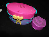 Vintage Bluebird Polly pocket Hatbox and purple compact