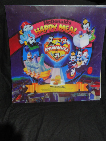 Vintage McDonalds Happy Meal Advertising Sign Animaniacs  Translite 55x55cm