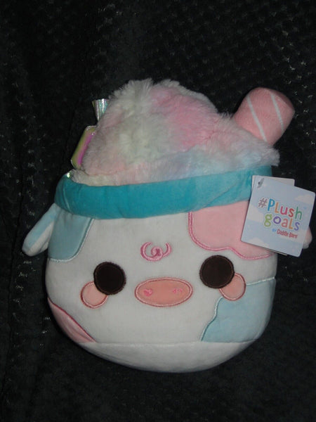 Genuine Plush Goals Cuddle Barn Cotton Candy Mooshake Rainbow  Squish 11"