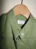 BNWOT PDN London  Green Banded Women's Valentina Brushed Cotton Shirt RRp £225