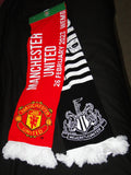 NEW Newcastle v Manchester United Match Day Scarf, 2023 Carabao Cup Final Split