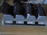 Zebra UCL172-4 Quad Battery Charger QLn printer P1040687 & 4 working Batteries