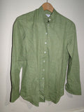 BNWOT PDN London  Green Banded Women's Valentina Brushed Cotton Shirt RRp £225