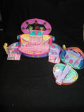 Vintage Bluebird Polly pocket Hatbox and Heart compact