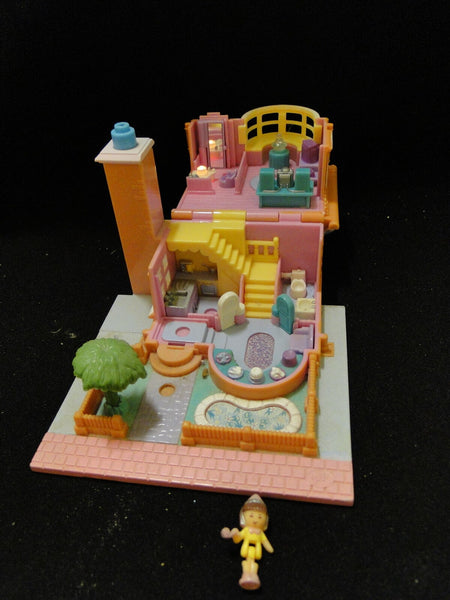 Vintage Polly Pocket Bluebird 1993 Light up Bay Window House Working