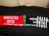 NEW Newcastle v Manchester United Match Day Scarf, 2023 Carabao Cup Final Split