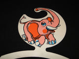 Vintage kids childrens 60s 70s clothes dress hanger Plastic Cute pink Elephant