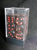 4x CHESSEX dice CHX 23608 12 smoke with white CHX 23804 Red with white wargames