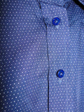 BNWOT PDN London Navy Blue Polka dot Women's Shirt sizes 4 6 8 12 14 16