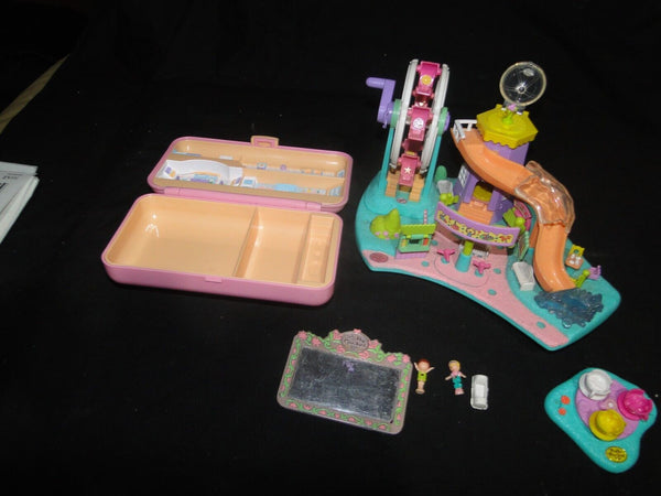 Vintage Bluebird Polly pocket Pretty Hair compact & Mirror Rides 'n Surprises