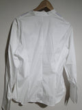 BNWOT PDN London White Blue Striped Bib Women's Zip Shirt size 16