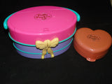 Vintage Bluebird Polly pocket Hatbox and Heart compact