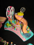 Vintage Bluebird Polly pocket Pretty Hair compact & Mirror Rides 'n Surprises