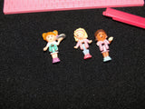 Vintage Polly Pocket Pizzeria Pizza Shop 3 dolls 1993 Bluebird