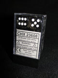 4x CHESSEX dice CHX 23608 12 smoke with white CHX 23804 Red with white wargames