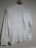 BNWOT PDN London White Black Striped Bib Women's Zip Shirt size 16