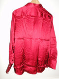 BNWOT PDN London Burgundy Maroon Women's Shirt 100% silk size 16 RRP £295