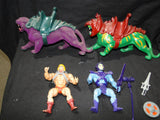 Vintage Masters Universe He-Man & Battlecat Skeletor & Panthor