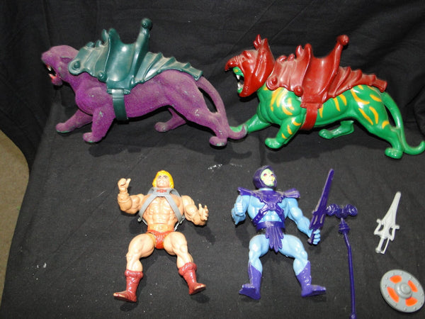 Vintage Masters Universe He-Man & Battlecat Skeletor & Panthor