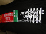 NEW Newcastle v Manchester United Match Day Scarf, 2023 Carabao Cup Final Split