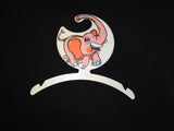 Vintage kids childrens 60s 70s clothes dress hanger Plastic Cute pink Elephant