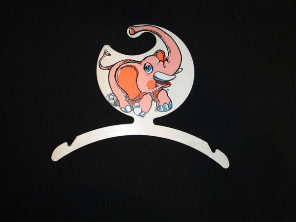 Vintage kids childrens 60s 70s clothes dress hanger Plastic Cute pink Elephant