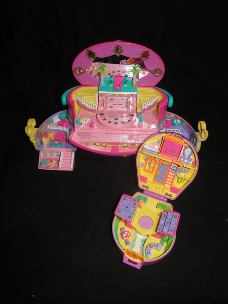 Vintage Bluebird Polly pocket Hatbox and purple compact