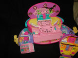 Vintage Bluebird Polly pocket Hatbox and purple compact