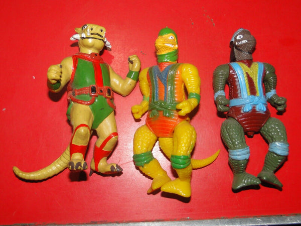3 Vintage Dinosaucers Astro Dinos Action Figure Bootleg PVC