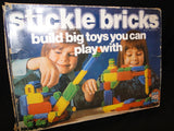 Vintage Denys Fisher STICKLE BRICKS SUPER SET Children's construction set boxed
