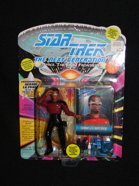 Star Trek Next Generation GEORDI LA FORGE IN FIRST SEASON UNIFORM 1993 Playmates