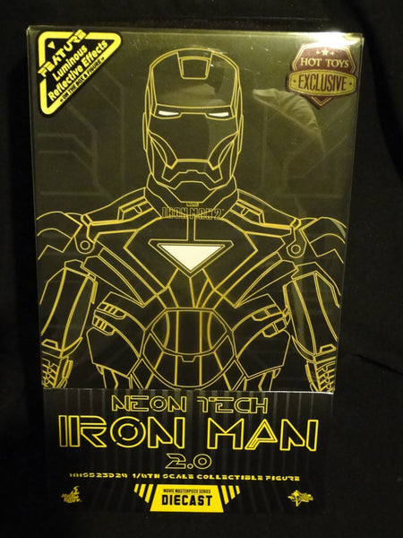 Hot Toys Movie Masterpiece - Iron Man 2 - Mark VI (6) Neon Tech Suit Diecast 1/6 Sixth Scale Collectible Figure 2019 Toy Fair Exclusive Limited Edition