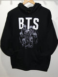 Official BTS Black Hoodie Silhouette on front Medium