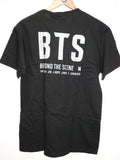 Official BTS World Tour Love Yourself Black T-Shirt Glitter Writing