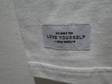 Official BTS World Tour Speak Yourself Silver Glitter on Reverse White  T-Shirt