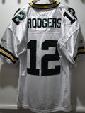 BNWT American Football NFL Top By Reebok White & Green 12 Rodgers