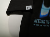 NEW Official BTS World Tour Beyond The Scene Black T-Shirt Light Blue Logo