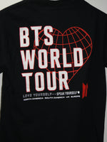 BNWOT Official BTS World Tour Black T-Shirt Red Logo