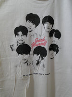 BNWOT Official BTS World Tour Locations Cream T-Shirt Band on front