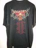 BNWOT Megadeth Tour 2011 T-Shirt Black full band image