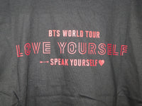 Official BTS World Tour Love Yourself Tour Logo Ver 1 Black Embroidered Medium