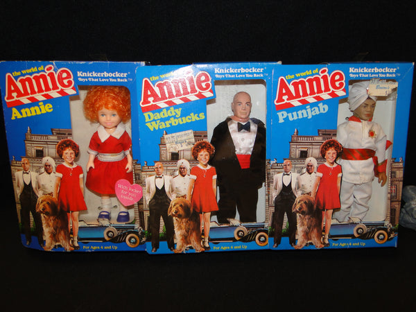 Collection 3 Vintage Knickerbocker Orphan Annie Dolls