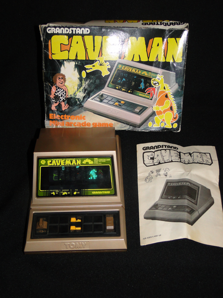 Boxed GRANDSTAND CAVEMAN ELECTRONIC Computer GAME & INSTRUCTIONS Working