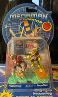 Megaman NT Warrior MagnetMan VS MegaMan Figure NEW Mattel 2004