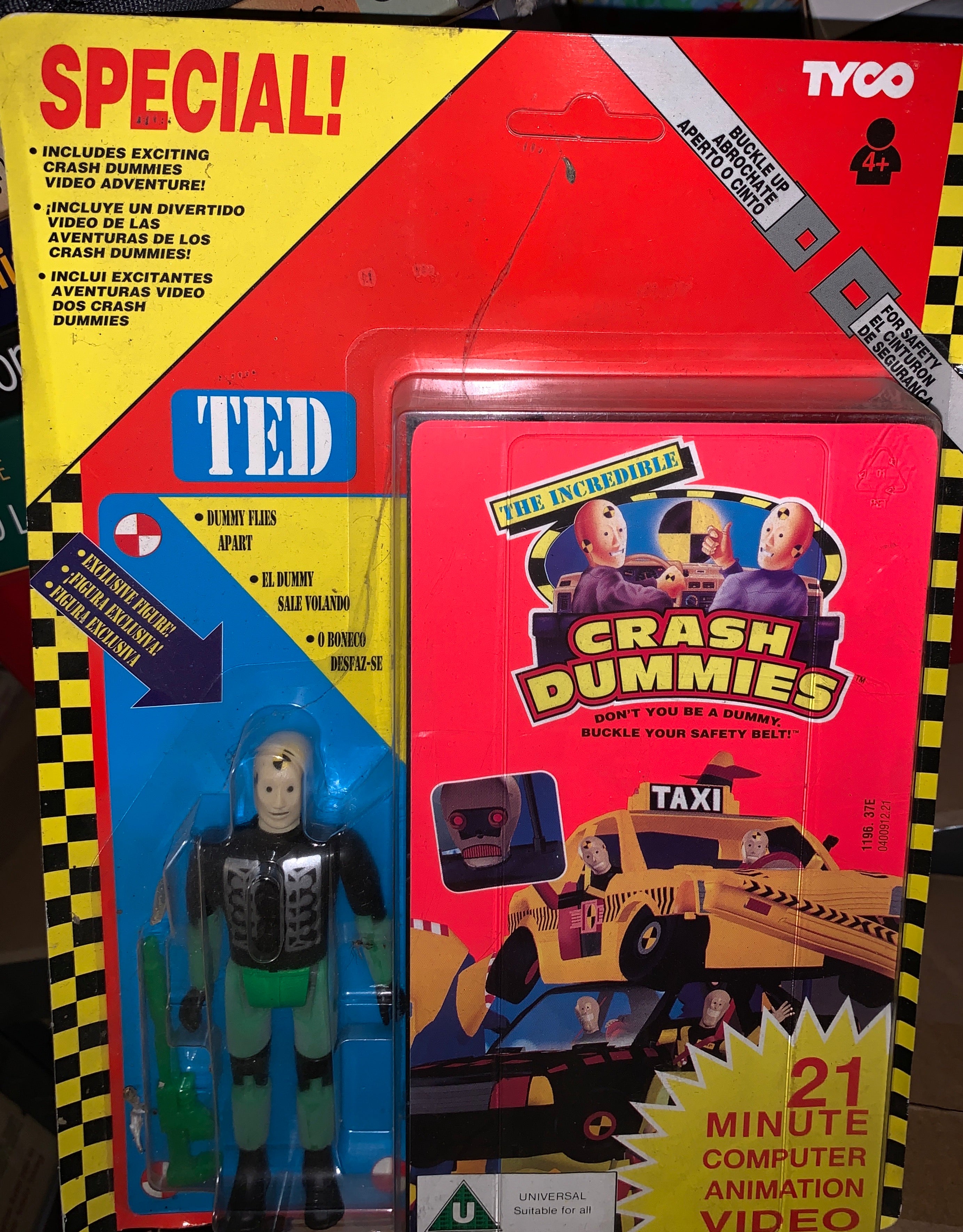 USビンテージトイ　クラッシュダミーズ　タイコーTYCO アメリカ版　アメトイ 11008 NOC Vintage Tyco The Incredible Crash Dummies Ted
