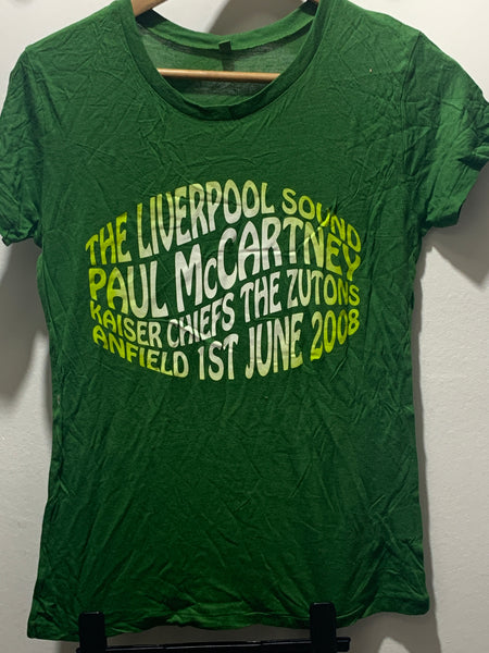 Ladies Green Liverpool sound T-shirt Medium