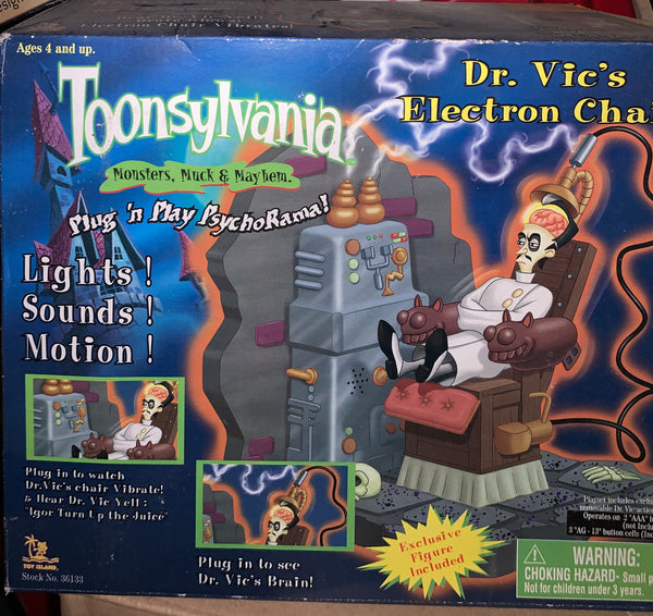 Toy island Toonsylvania Dr Vic's Electron Chair & Figure Playset Unused