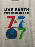 Cream Organic Cotton Live Earth 777 T-Shirt