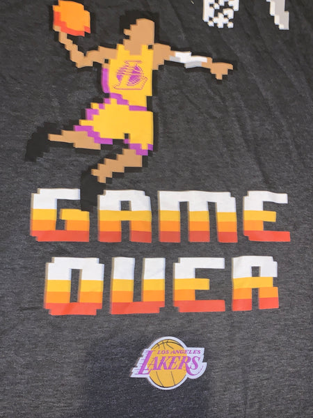 Loot Crate Game Over LA LAKERS 8 Bit T-Shirt 2XL